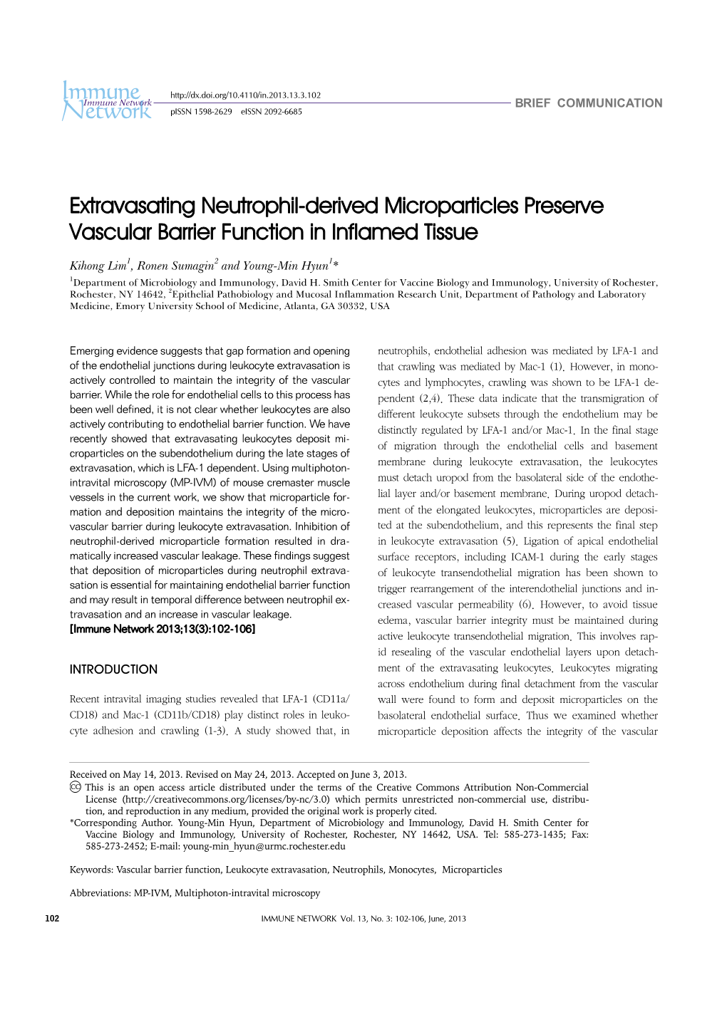 Extravasating Neutrophil-Derived Microparticles Preserve Vascular Barrier Function in Inflamed Tissue