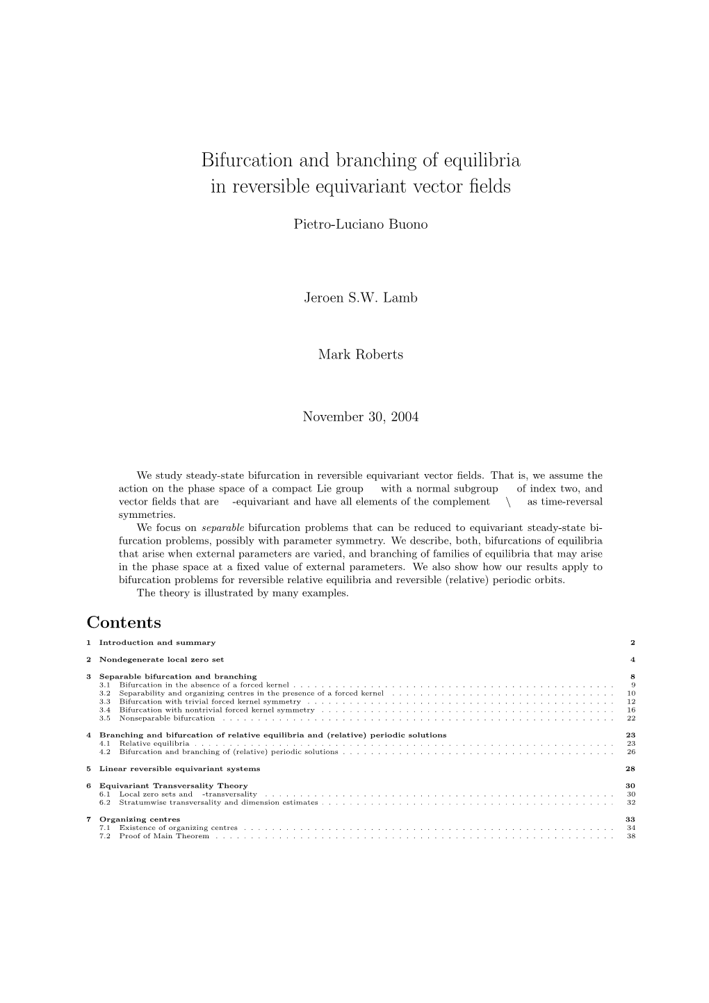 Bifurcation and Branching of Equilibria in Reversible Equivariant Vector Fields