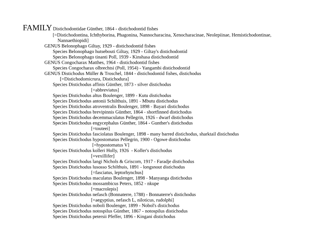 Family-Distichodontidae-Overview