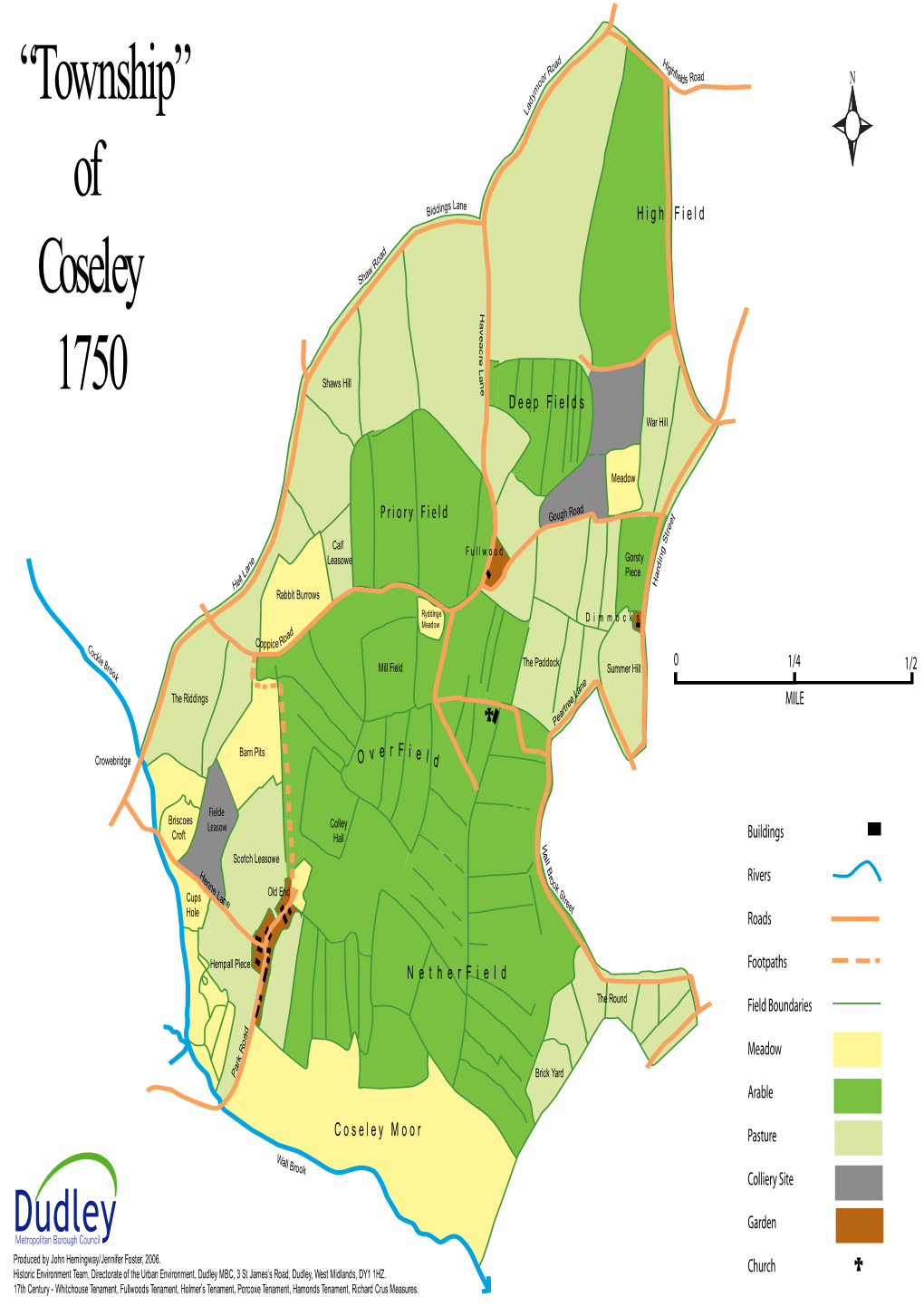 “Township” of Coseley 1750