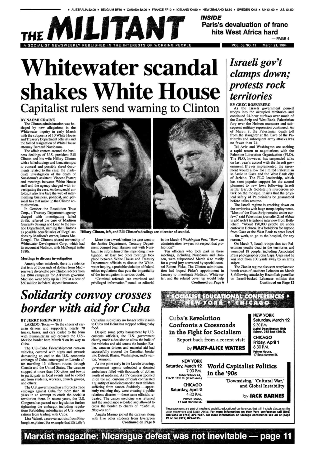 Whitewater Scandal Shakes White House