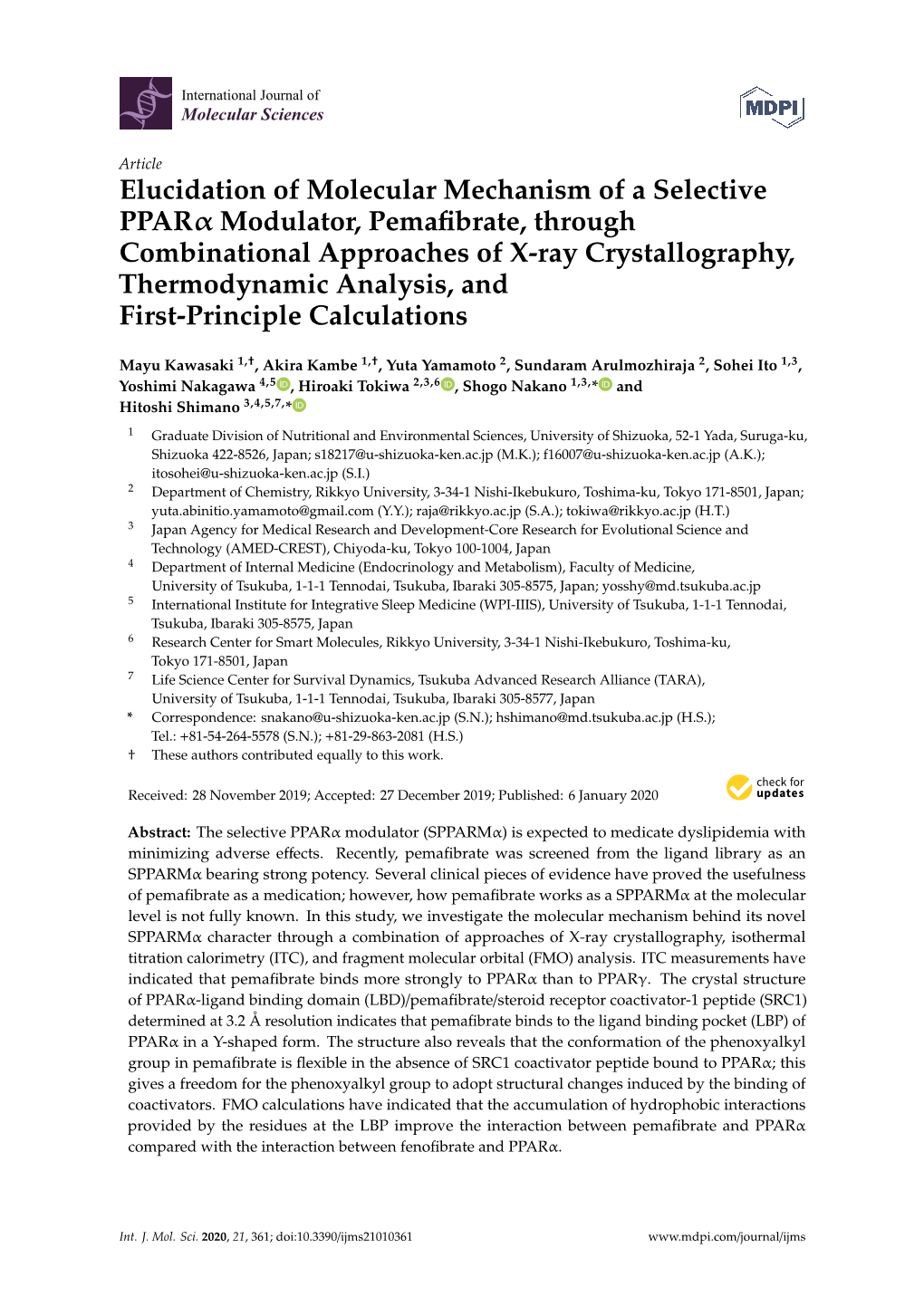 Elucidation of Molecular Mechanism of a Selective PPAR Modulator