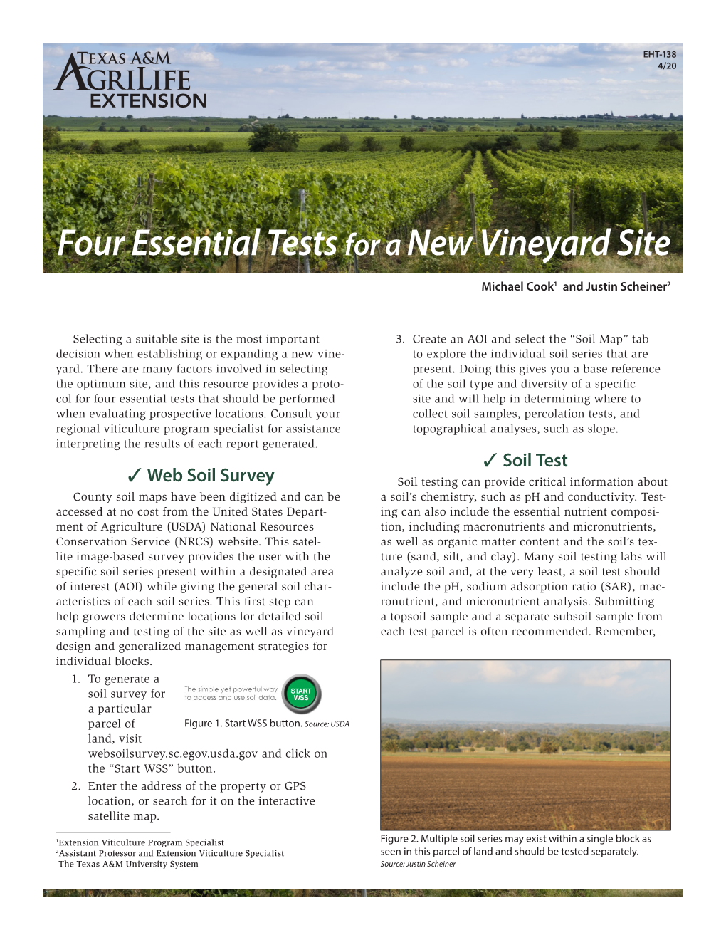 Web Soil Survey Soil Testing Can Provide Critical Information About County Soil Maps Have Been Digitized and Can Be a Soil’S Chemistry, Such As Ph and Conductivity