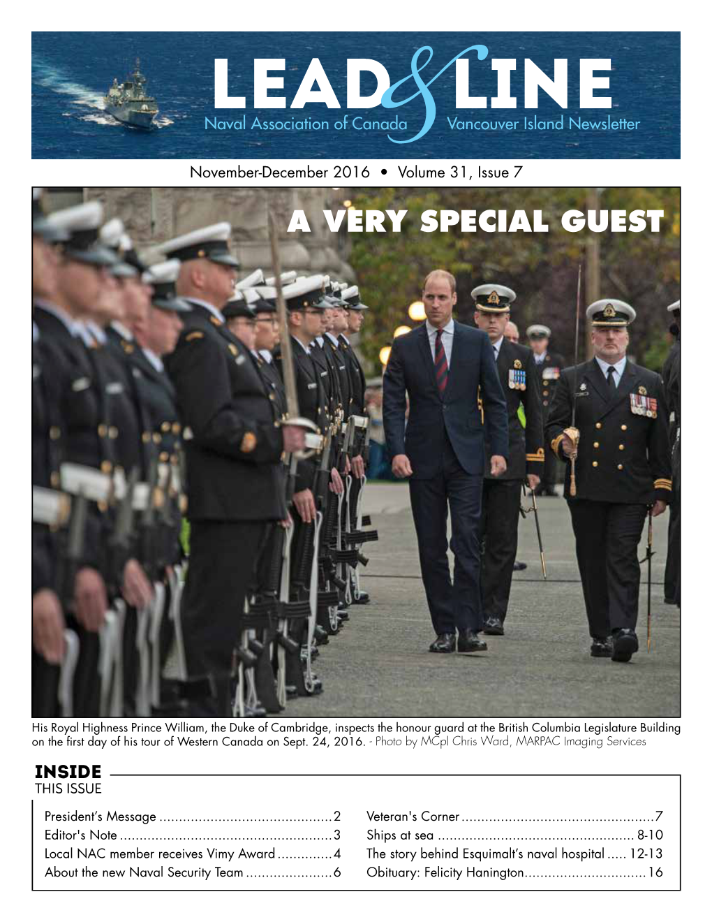 Lead Line Naval Association of Canada Vancouver Island Newsletter