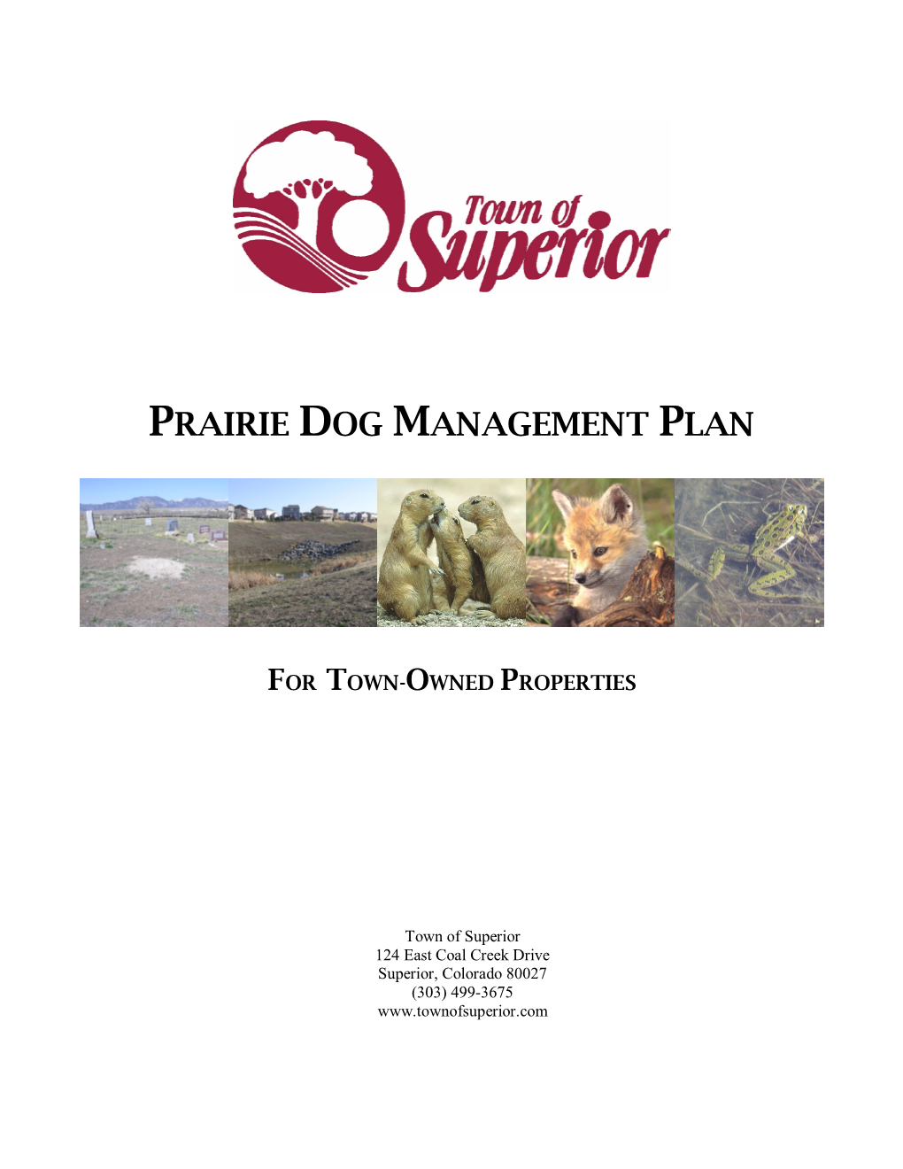 Prairie Dog Management Plan