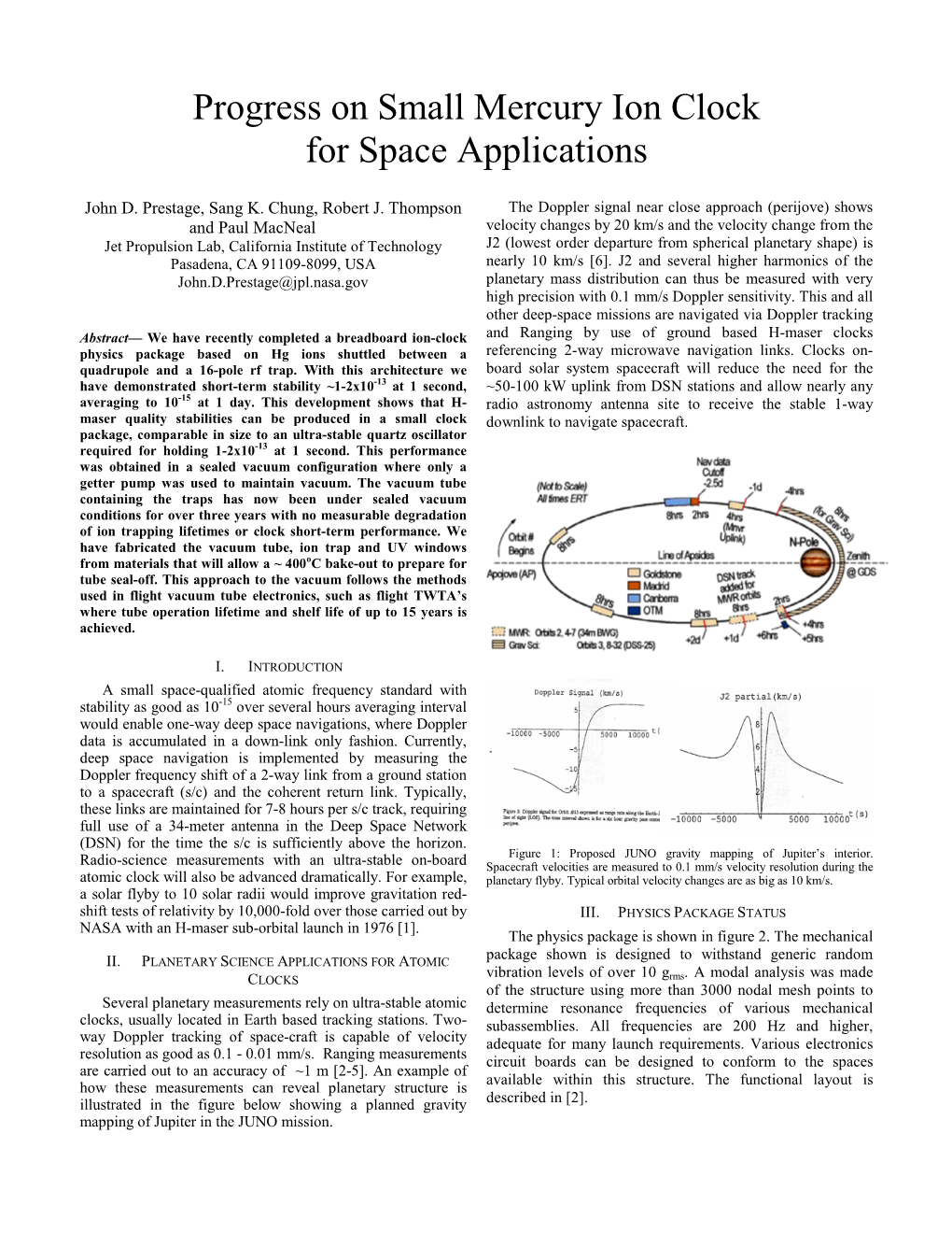 Progress on Small Mercury Ion Clock for Space Applications