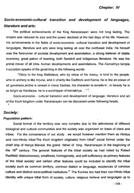 IV Socio-Economic-Cultural Transition and Development of Languages