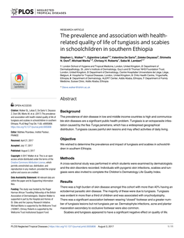The Prevalence and Association with Health-Related Quality of Life Of