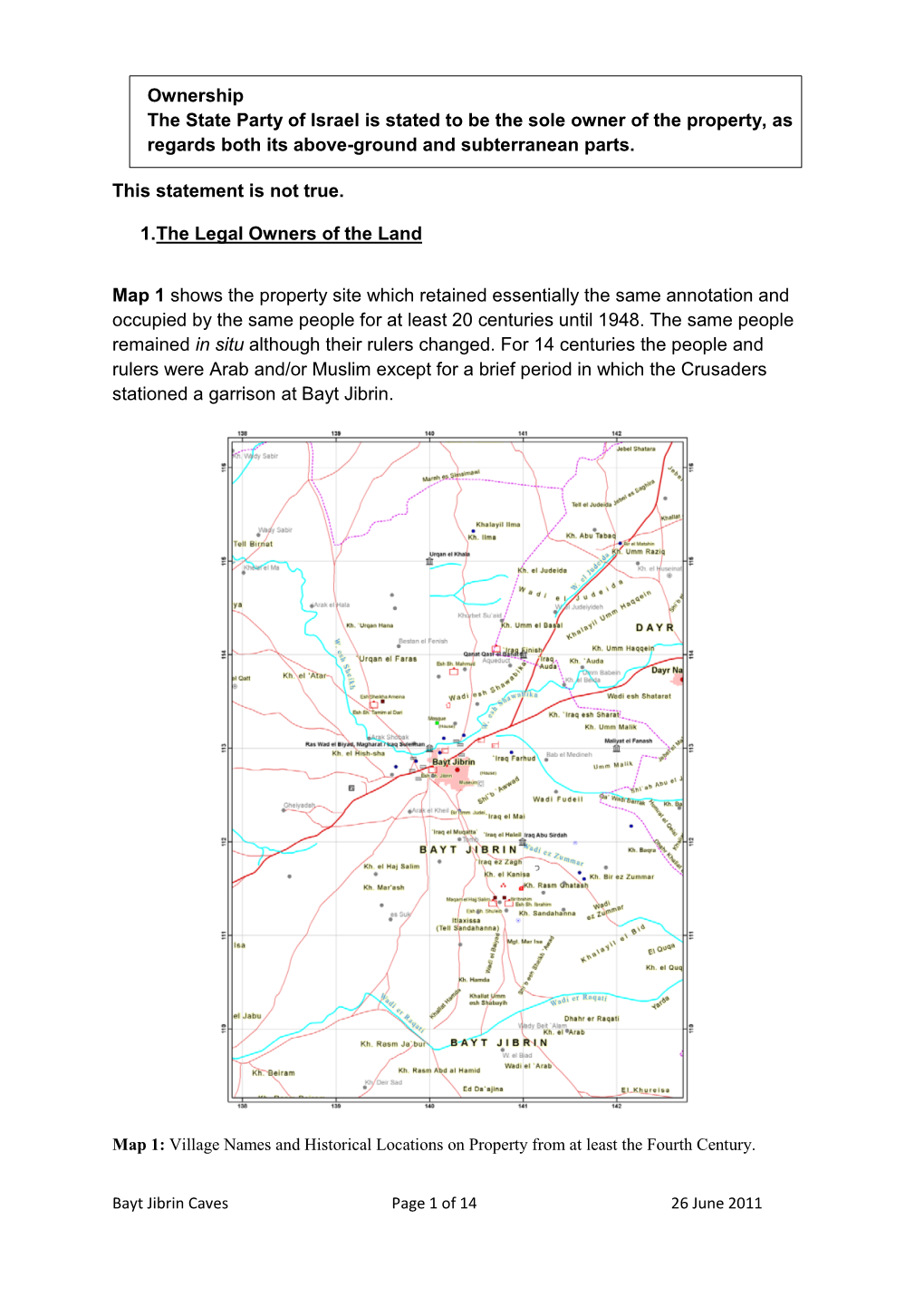 Bayt Jibrin Caves Page 1 of 14 26 June 2011