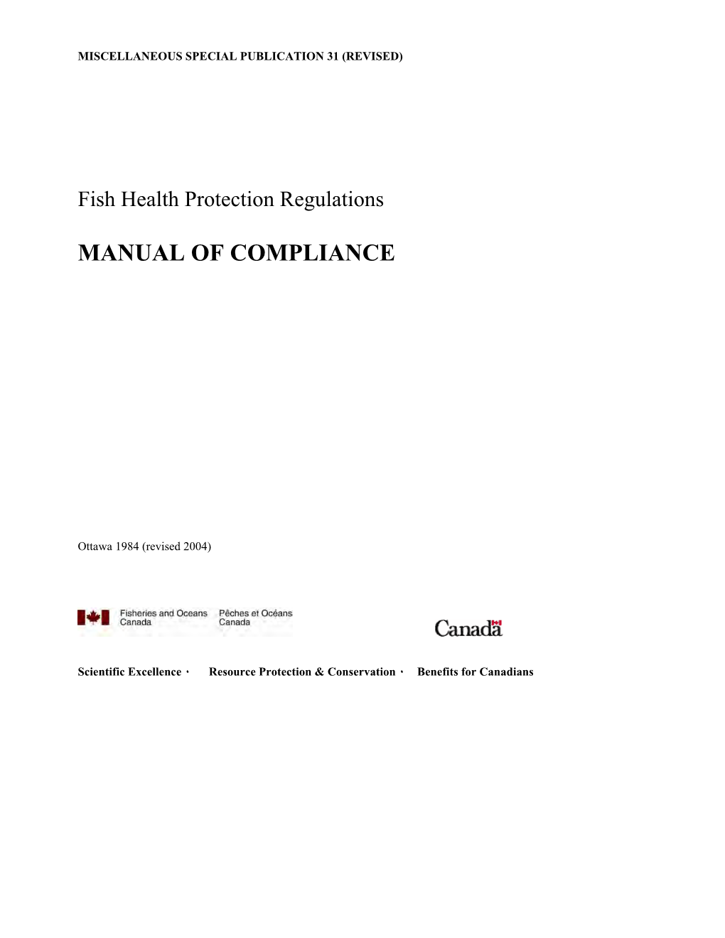 Manual of Compliance