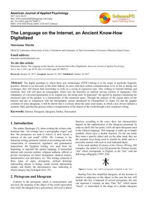 The Language on the Internet, an Ancient Know-How Digitalized