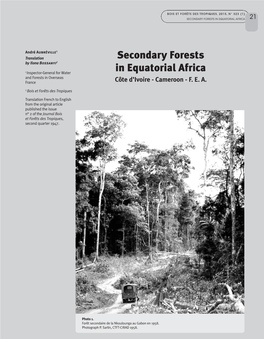 BFT323-Secondary Forests in Equatorial Africa