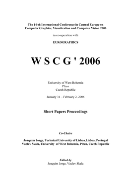 SHORT Papers Proceedings, ISBN 80-86943-05-4