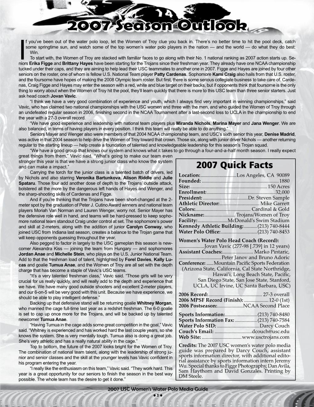 2007 Season Outlook