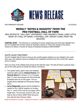 “Notes & Nuggets” from the Pro