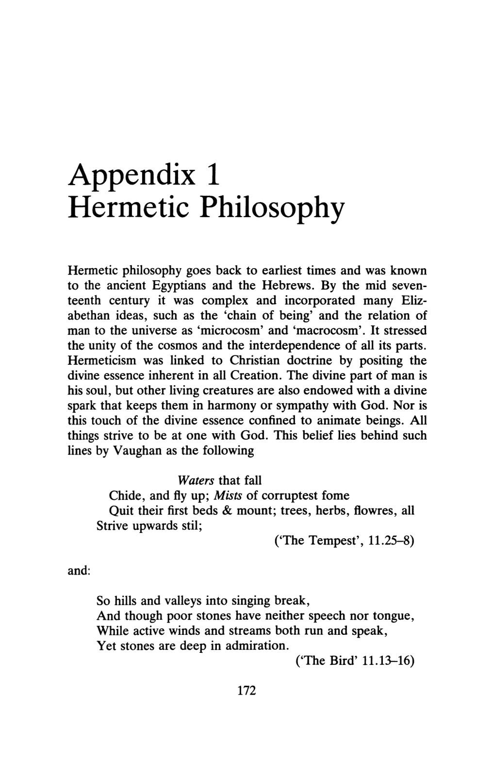 Appendix 1 Hermetic Philosophy