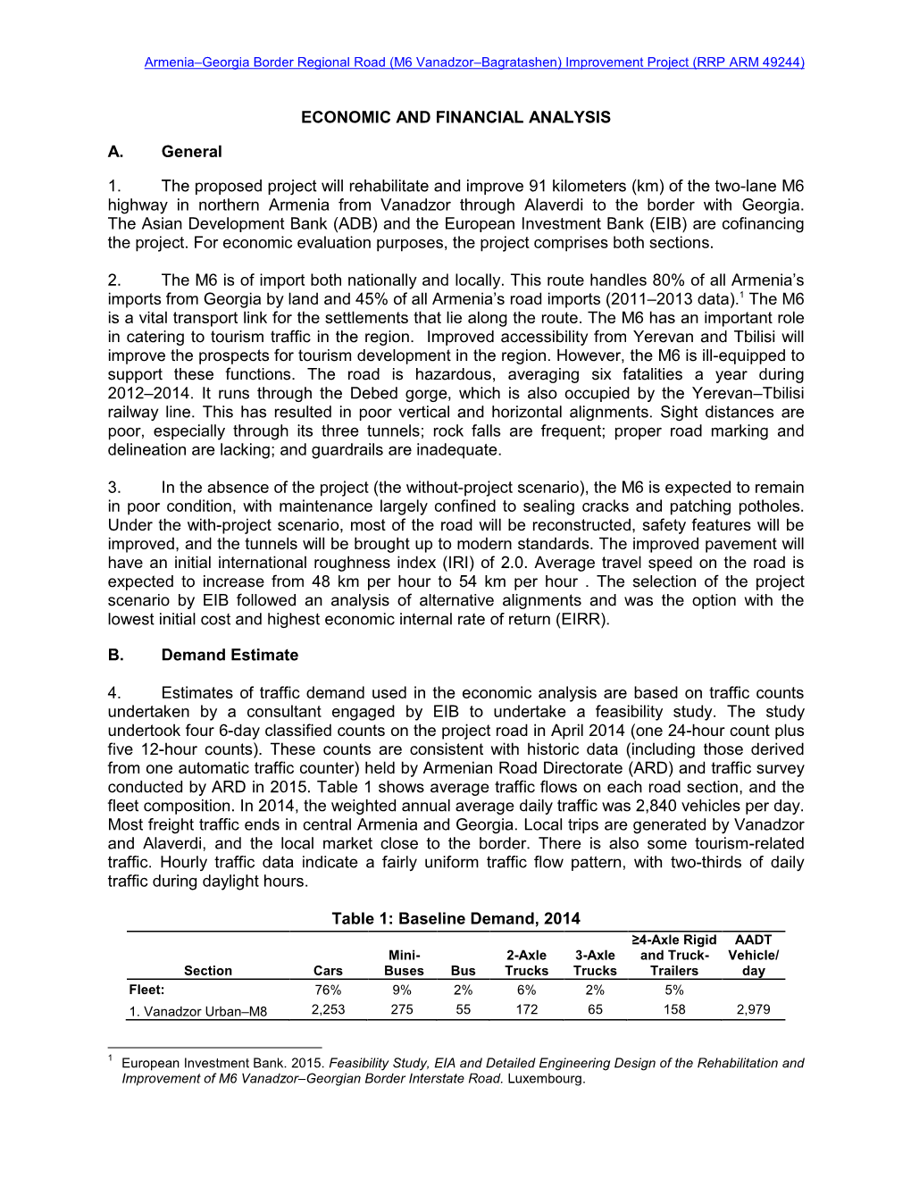 Economic and Financial Analysis