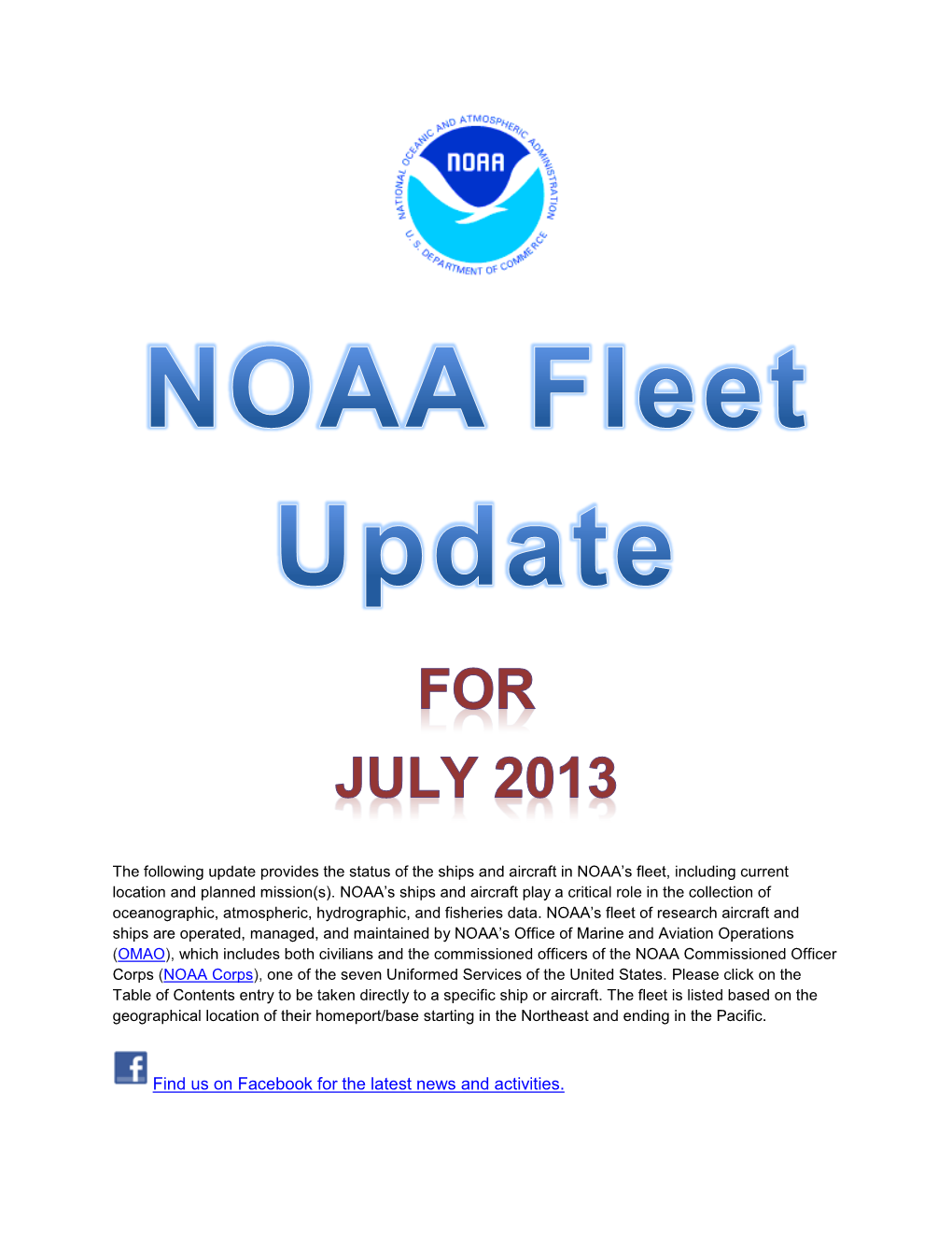 NOAA Fleet Update