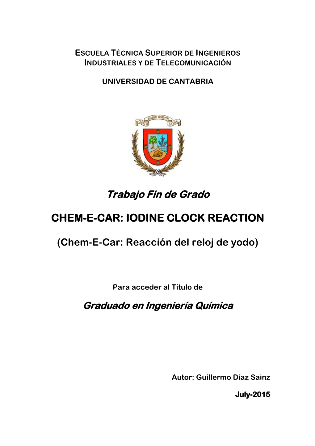 Iodine Clock Reaction