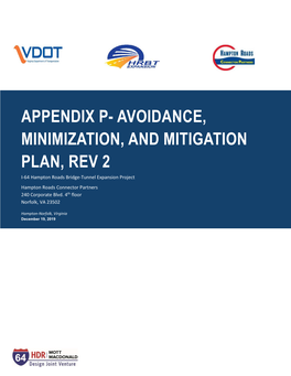Avoidance, Minimization, and Mitigation Plan, Rev 2