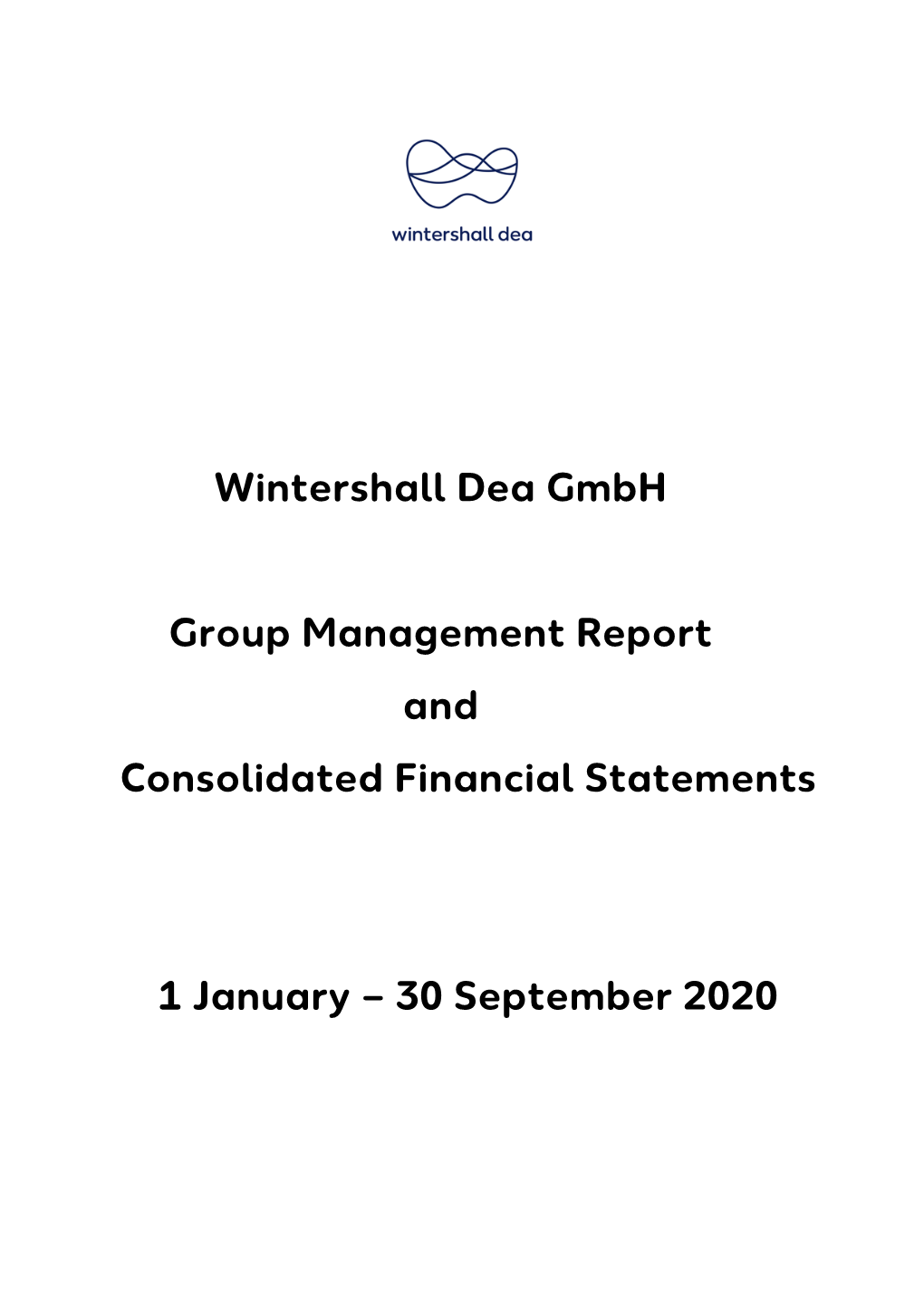 Wintershall Dea Q3 2020 Group Financial Statements