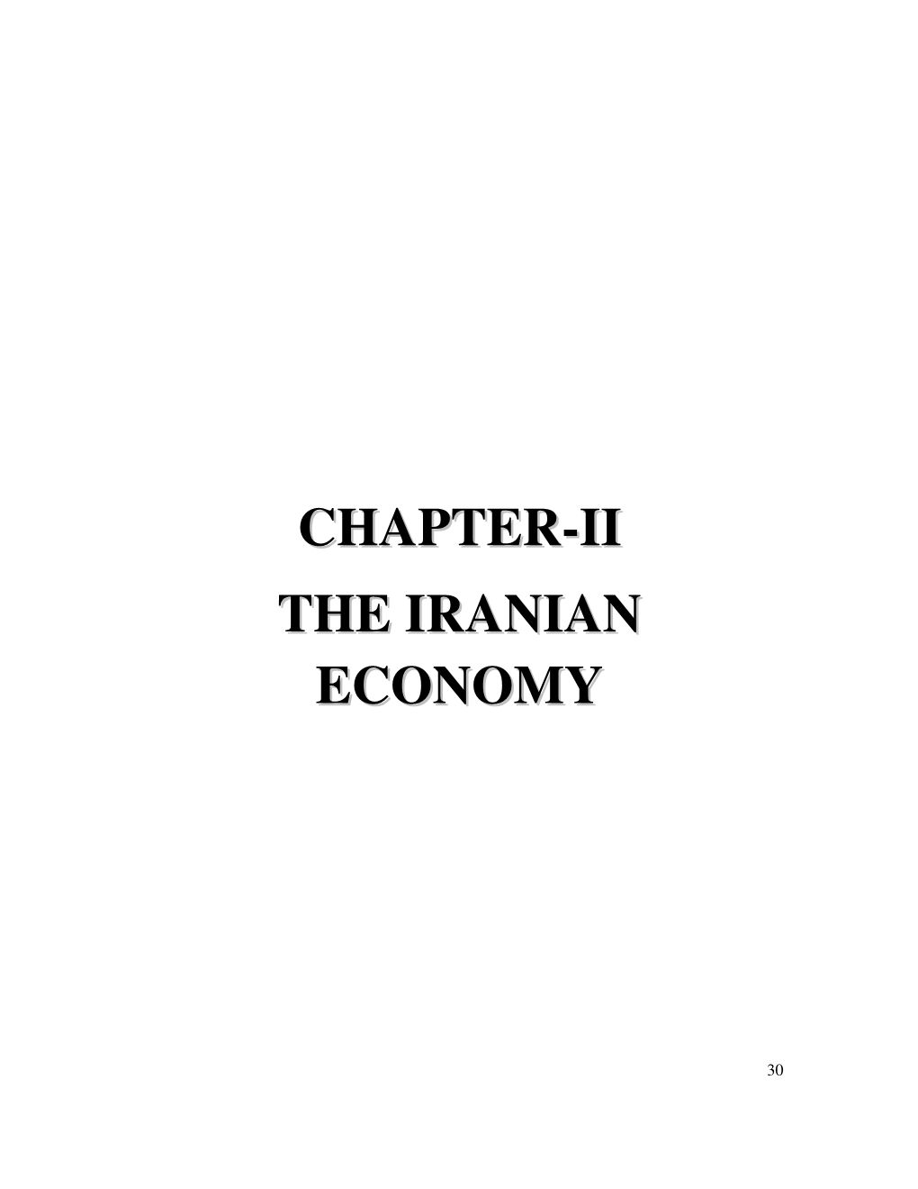 Chapter-Ii the Iranian Economy