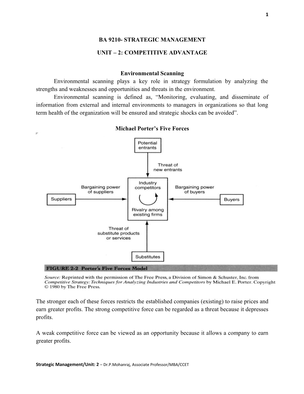 Ba 9210- Strategic Management