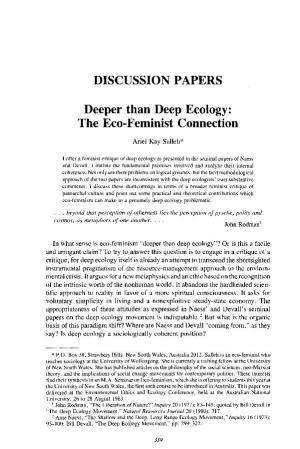 The Eco-Feminist Connection