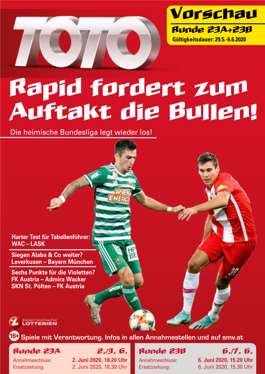 Rapid Fordert Zum Auftakt Die Bullen! Die Heimische Bundesliga Legt Wieder Los!