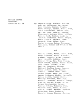 Enrolled Senate Concurrent Resolution No