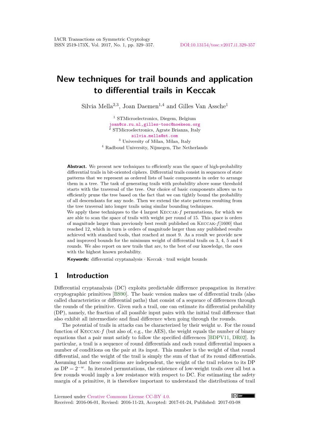 New Techniques for Trail Bounds and Application to Differential Trails In