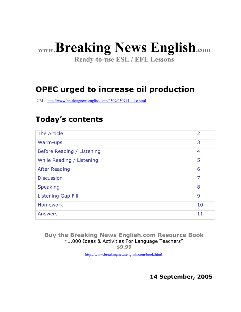 OPEC Urged to Increase Oil Production