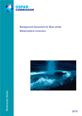 Biodiversity Series Background Document for Blue Whale