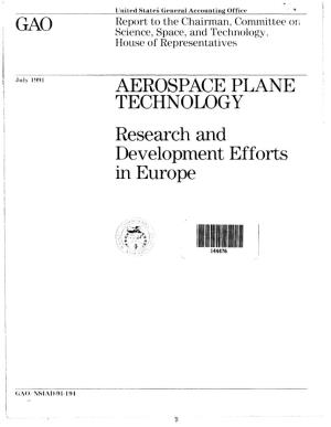 NSIAD-91-194 Aerospace Plane Technology Contents