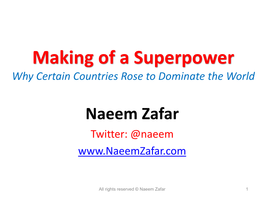 Making of a Superpower Why Certain Countries Rose to Dominate the World