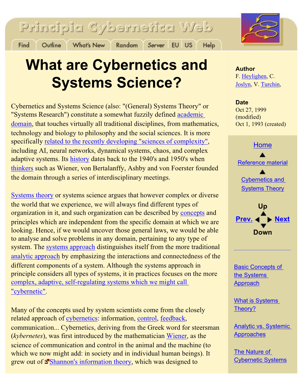 What Are Cybernetics and Systems Science?