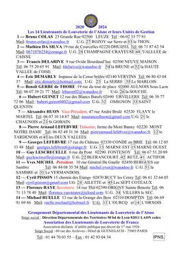 2020 2024 Les 14 Lieutenants De Louveterie De L'aisne Et Leurs Unités