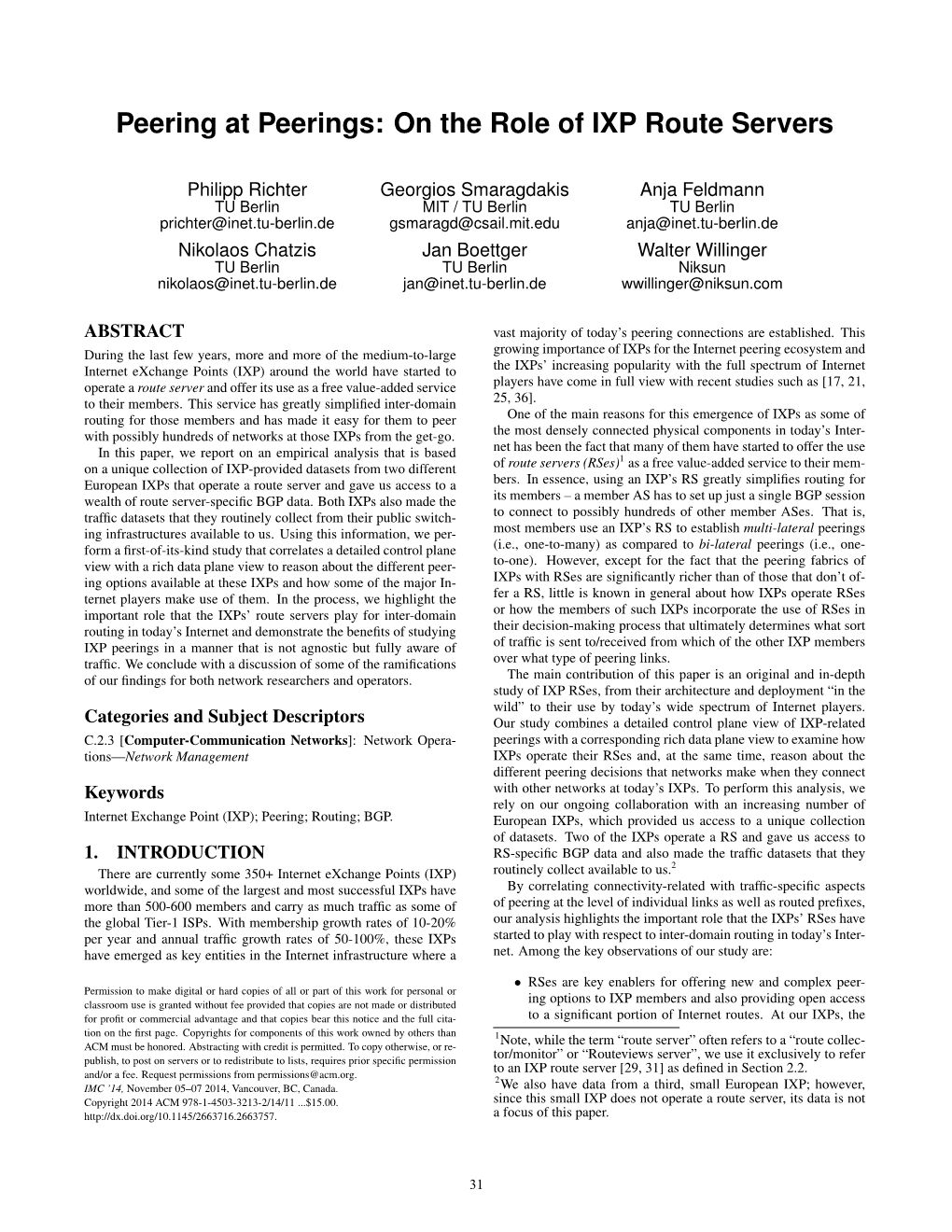 Peering at Peerings: on the Role of IXP Route Servers