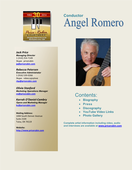 Angel Romero – Biography