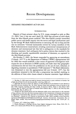 Detainee Treatment Act of 2005