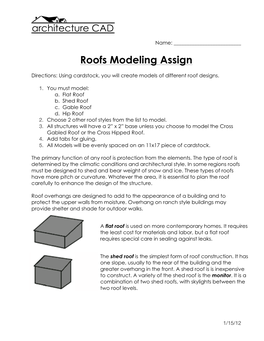 Roofs Modeling Assign
