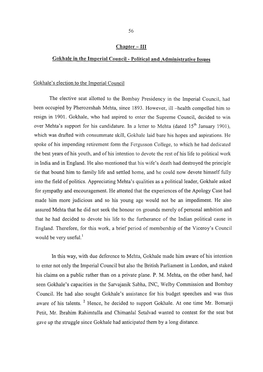 56 Chapter-III Gokhale in the Imperial Council