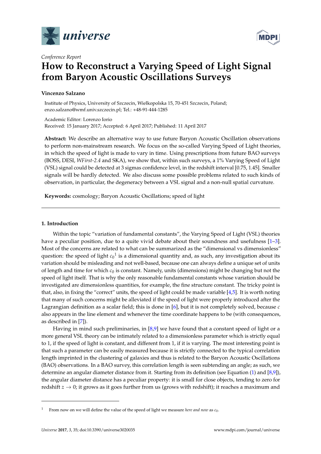 How to Reconstruct a Varying Speed of Light Signal from Baryon Acoustic Oscillations Surveys