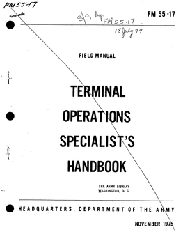 Terminal Operations Specialises Handbook