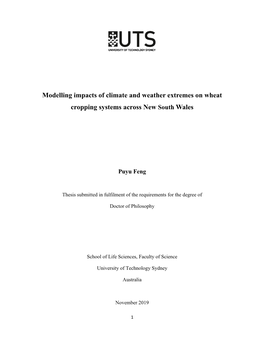 Modelling Impacts of Climate and Weather Extremes on Wheat Cropping Systems Across New South Wales