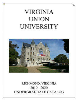 2019 - 2020 Undergraduate Catalog