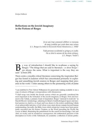 Reflections on the Jewish Imaginary in the Fictions of Borges