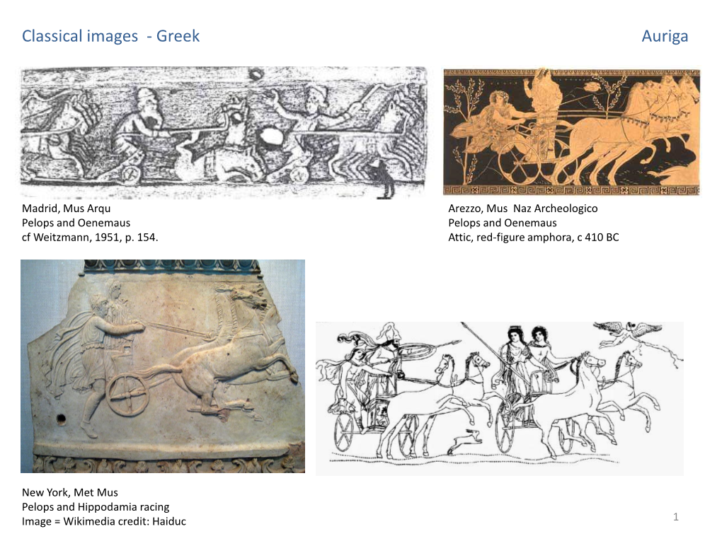 Classical Images - Greek Auriga