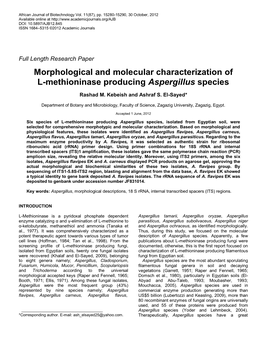 Aspergillus Flavipes As a Potent Enzyme