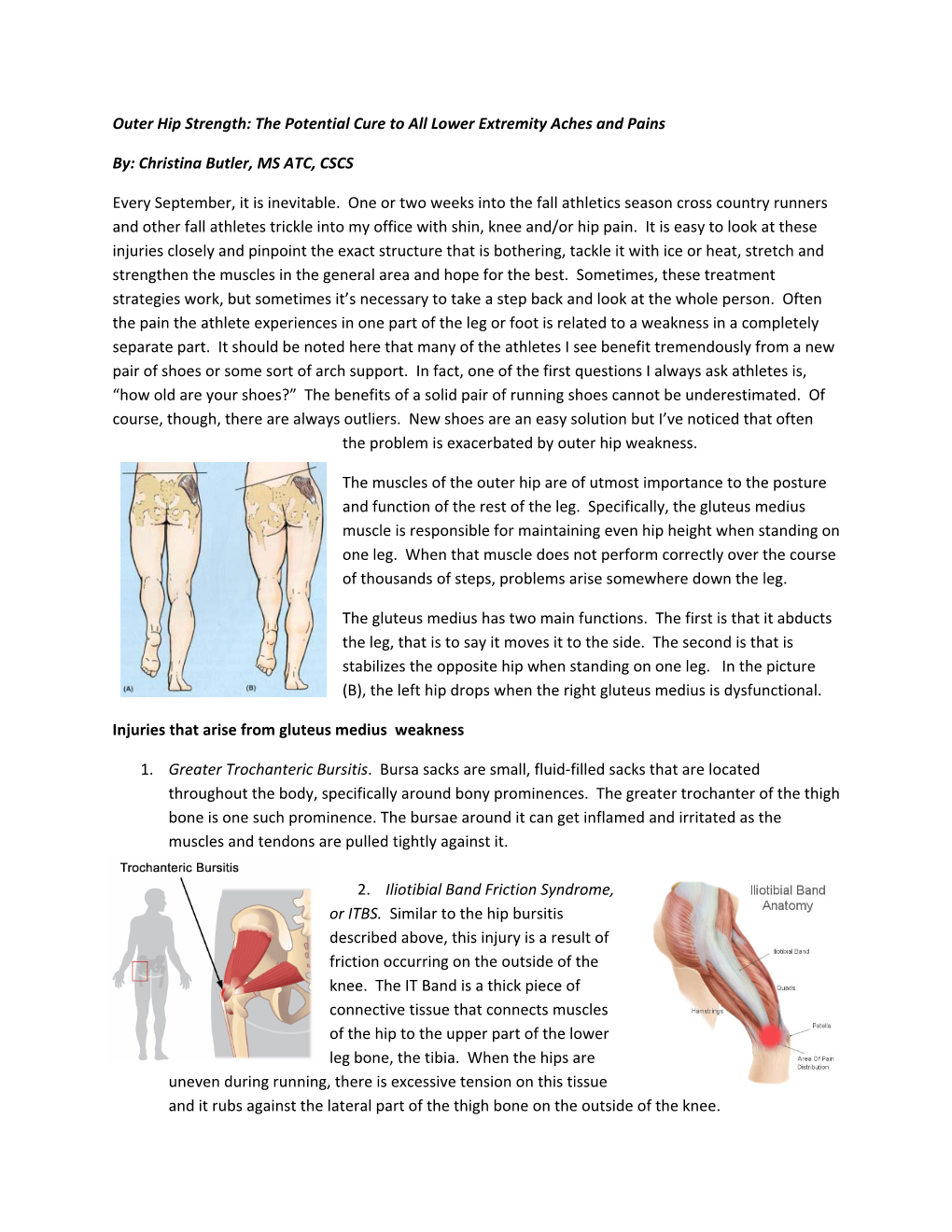 Outer Hip Strength: the Potential Cure to All Lower Extremity Aches and Pains